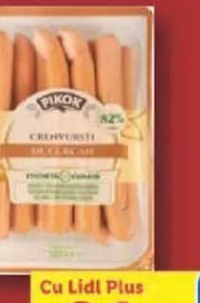 Pikok Crenvurști de curcan 82% carne 500 g