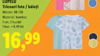 LUPILU Tricouri fete / băieți 2 bucăți