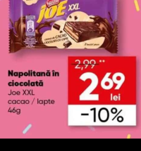 Nestle Joe XXL Napolitană în ciocolată cacao / lapte 46g