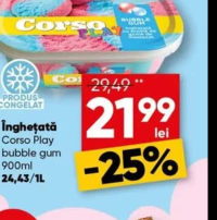 Corso Play Înghețată bubble gum 900ml