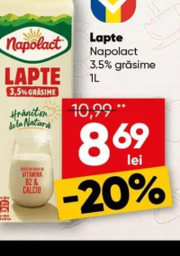 Napolact Lapte 3.5% grăsime 1L