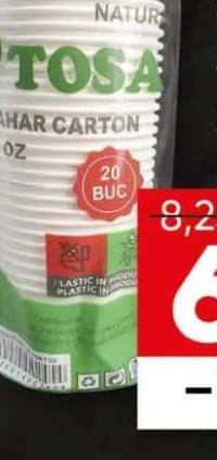 Tosa Set pahare carton 20 buc