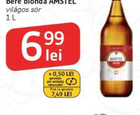 Bere blondă AMSTEL világos sör 1 L
