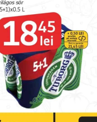 TUBORG Bere blondă (5+1)x0.5 L