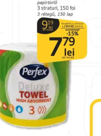Prosop monorolă Perfex 3 straturi 150 foi