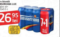 Bere blondă TIMIȘOREANA LUX világos sör (7+1)x0.5 L