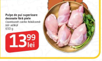 Supeco Pulpe de pui superioare dezosate fără piele 650 g