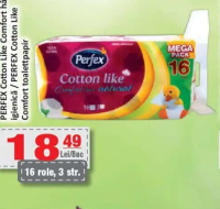 PERFEX Cotton Like comfort hârtie igienică 16 role, 3 str.