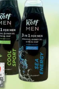 KEFF Men 3în1 gel de duș, diverse sortimente 500ml
