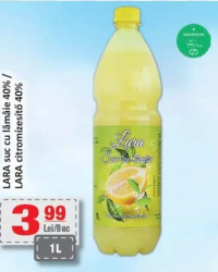 LARA suc cu lămâie 40% 1L