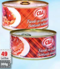 CBA conservă de fasole, cu cârnăciori, cu costiță 300g