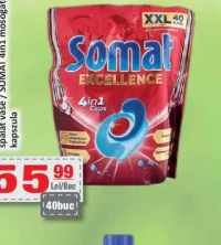 Somat 4in1 capsule pentru mașina de spălat vase 40buc