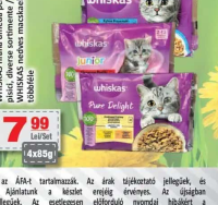 WHISKAS hrană umedă pentru pisici, diverse sortimente 4x85g