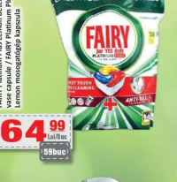 Fairy Platinum Plus Lemon detergent vase capsule 59buc