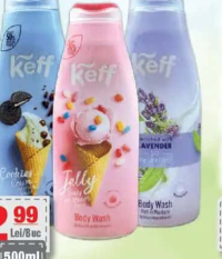KEFF gel de duș, diverse sortimente 500ml