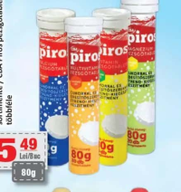 CBA Piros tablete efervescente diverse sortimente 80g