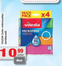 VILEDA Color lavete din microfibră 4buc