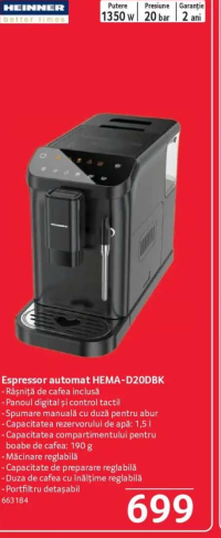 Heinner Espressor automat HEMA-D20DBK