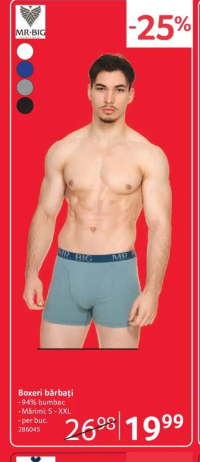 MR. BIG Boxeri bărbați 94% bumbac Mărimi: S-XXL
