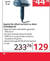 Philips Aparat de călcat vertical cu aburi STH3000/20