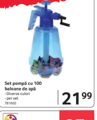 Set pompă cu 100 baloane de apă