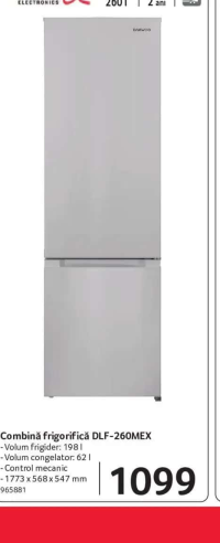 Daewoo Combină frigorifică DLF-260MEX 260l