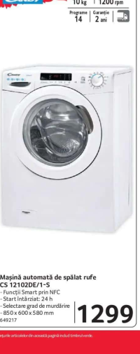 Candy Mașină automată de spălat rufe CS 12102DE/1-S 10kg 1200rpm