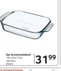 Pyrex Vas termorezistent - 35 x 23 x 7 cm