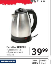 Omega Fierbător OEK801 1.8 l