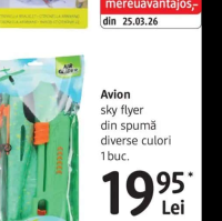 Avion sky flyer din spumă diverse culori 1 buc.