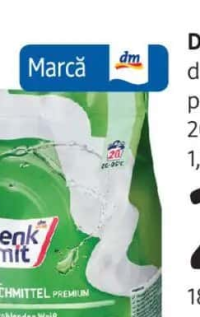 Denkmit detergent pudră pentru rufe albe 20 spălări 1,35 kg