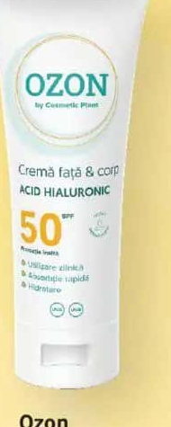 Ozon cremă pentru față și corp cu acid hialuronic FPS 50 100 ml