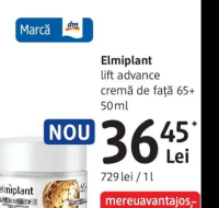 Elmiplant lift advance cremă de față 65+ 50ml