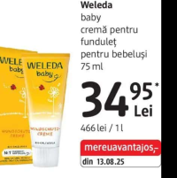 Weleda baby cremă pentru funduleț pentru bebeluși 75 ml