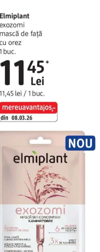 Elmiplant exozomi mască de față cu orez 1 buc.