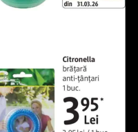 Citronella brățară anti-țânțari 1 buc.