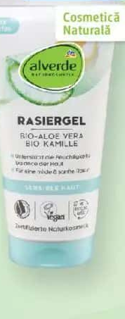alverde gel de ras cu Aloe Vera 150 ml