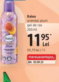Balea oriental plum gel de ras 200 ml