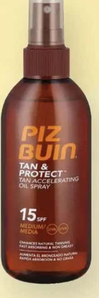 Piz Buin ulei spray protecție solară FPS 15 150 ml