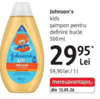 Johnson's kids șampon pentru definire bucle 500 ml