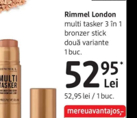 Rimmel London multi tasker 3 în 1 bronzer stick două variante 1 buc.