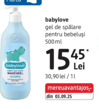 babylove gel de spălare pentru bebeluși 500 ml