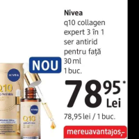 Nivea q10 collagen expert 3 în 1 ser antirid pentru față 30 ml