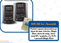 Magic Efect Pachet vopsea decorativa pe baza de apa, interior, dune de nisip, silver sand 01 / argin