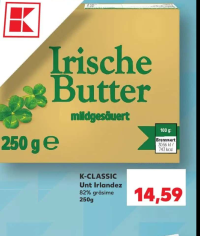 K-CLASSIC Unt Irlandez 82% grăsime 250g