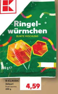 K-Classic Jeleuri fruit worms 200g