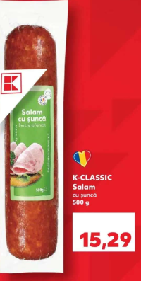 K-CLASSIC Salam cu șuncă 500 g