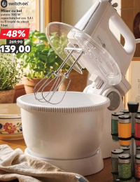 Switch On Mixer cu bol 300 W 3.4 l