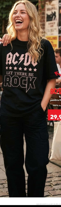 AC/DC Tricou pentru femei S-XL 100% bumbac 1buc