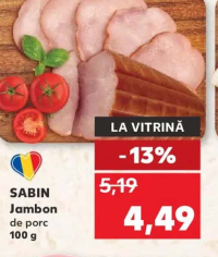 Sabin Jambon de porc 100 g